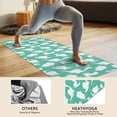 thumbnail image 4 of LightGreen Cartoon Dinosaurs Silhouettes Pattern Hot Yoga Mat Towel Non Slip for Hot Yoga - Quick-Drying Yoga Mat Cover with 4 Corner Pockets with Travel Bag - Hot Yoga Towel Non Slip 74"x26", 4 of 6