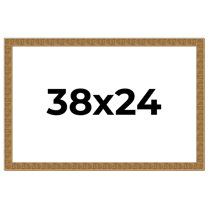 38x24 Frame Black and Gold Distressed Solid Wood Sonoma Picture Frame | 1.625 Inch Moulding Width |