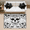 Multicolour 1, variant on CURLYOOT Black White Skull Area Rug 3x5 Ft Rugs for Entryway Entrance Kitchen, Washable Non Slip Skeleton Floral Halloween Indoor Floor Carpet for Bedroom Living Room