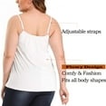 thumbnail image 4 of FITVALEN Women's Camisole with Built in Bra Adjustable Straps Tank Tops Loose Casual Cami Sleeveless Summer Tops, 4 of 6