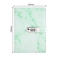 thumbnail image 2 of SagaSave Notebook with Metal Password Lock PU Leather Cover Travel Journal Diary Green, 2 of 2