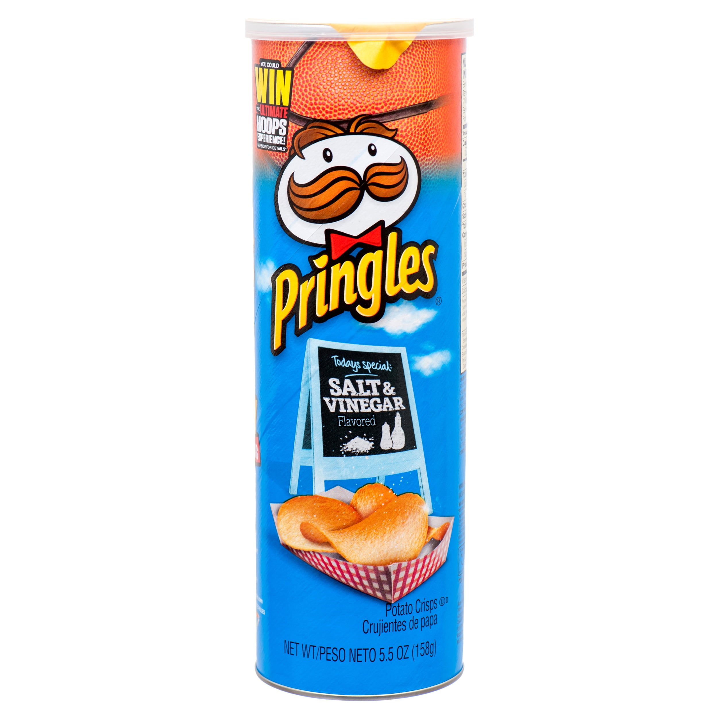 Pringles Salt & Vinegar Flavor Potato Crisps 5.5 oz. Can (1 Pack