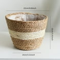 thumbnail image 2 of Haidf Seagrass Plant Baskets, Wicker Planter Basket with Plastic Liners, Hand Woven Basket Planter for Indoor Outdoor Flower Pots Decoration, Picnic and Storage Sundries, Rattan Planter, 8.7 Inch, 2 of 6