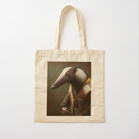 Anteater In A Sweater - Animal Art Cotton Tote Bag Canvas Tote Bag  Family Gift For Mother  Her