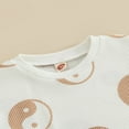 thumbnail image 4 of PENGXIANG Bébé Fille Garçon Sweat-Shirt Col Rond Pull Imprimé Yin Yang Pull Oversize Automne Hiver Tenue, 4 of 6