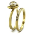 thumbnail image 4 of IP Gold(Ion Plating) Stainless Steel Ring with AAA Grade CZ in Clear for Women Clear Stone Color Style TK2295 Size 8, 4 of 4
