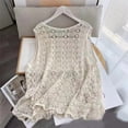 thumbnail image 4 of Yokua Summer Crochet Loose Vest Waistcoat Women Hollow-Out Knit Sleeveless Tank Top, 4 of 15