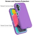 thumbnail image 5 of eBizware for Samsung Galaxy A14 5G Case, Shockproof Heavy Duty Armor Rugged Rough Hard Plastic Rubber Silicone Bumper 2-Layer Hybrid Protective Cover Case for Samsung Galaxy A14 5G, Purple, 5 of 9
