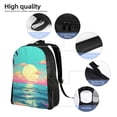 thumbnail image 5 of Fuzoiu Retro Palm Beach Sunset Print Laptop Backpack,Work Business Backpacks, Large Capacity Nurse Bag College Bookbag for School, Waterproof Casual Daypack for Travel, 5 of 8
