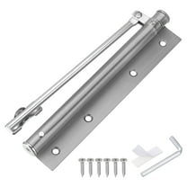 Uxcell 195mm Stainless Steel Automatic Safety Spring Door Closer, Silver
