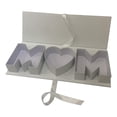thumbnail image 1 of simhoa Mom Letter Shaped Empty Flower Box Mother's Day Fillable Souvenir Gift Box for White, 1 of 8