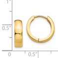 thumbnail image 4 of 14k Yellow Gold Round Hinged Hoop Earrings, 4 of 8