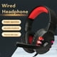 thumbnail image 4 of Auriculares con cable con cancelación de ruido, diadema ajustable para colocar sobre la oreja, auriculares para juegos con micrófono para ordenador portátil y PC, 4 of 8
