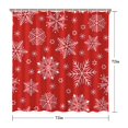 thumbnail image 2 of Winter Christmas Shower Curtain for Bathroom Xmas Forest Rustic Farmhouse Triangle Tree Bathroom Curtain Waterproof Simple Shower Curtain Hooks Included,72x72Inch, 2 of 5