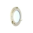 thumbnail image 2 of Mirror Finish Brass Porthole with Glass, 15", 2 of 2