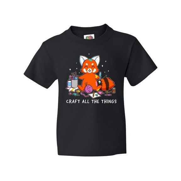 Inktastic Red Panda Craft All the Things Youth T-Shirt
