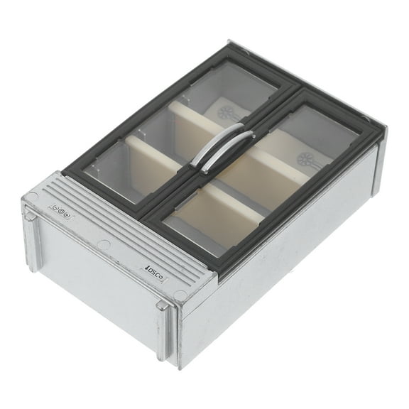 LULULION Miniature Design Fridge Model Silver Plastic 1Set