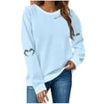 thumbnail image 2 of Black*Friday Chaoheng Women's Fashion Hoodies & Sweatshirts Women's Halloween Print Crewneck Sweatshirt,Drop Shoulder Long Sleeve Casual Pullover Fall Clothes for Women 2025, 2 of 4
