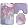 thumbnail image 1 of Juego de alfombras de baño de 3 piezas ABPHQTO Pintura pincelada abstracta cepillada, 1 of 2