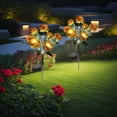 thumbnail image 7 of Twfbrm Solar Flower Lights for Outdoor, 28" Realistic Peony Flowers LED Garden Lights, Waterproof Solar Powered Decorative Stake Lights Auto ON/Off Landscape Lights for Lawn Yard Patio Pathway, 7 of 7