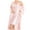 Pink, variant on 2 Piece Pajama Set Women Satin Nightgowns and Robe Set Silk Slip Dress Nightdress Sleepwear Wedding Gown Set