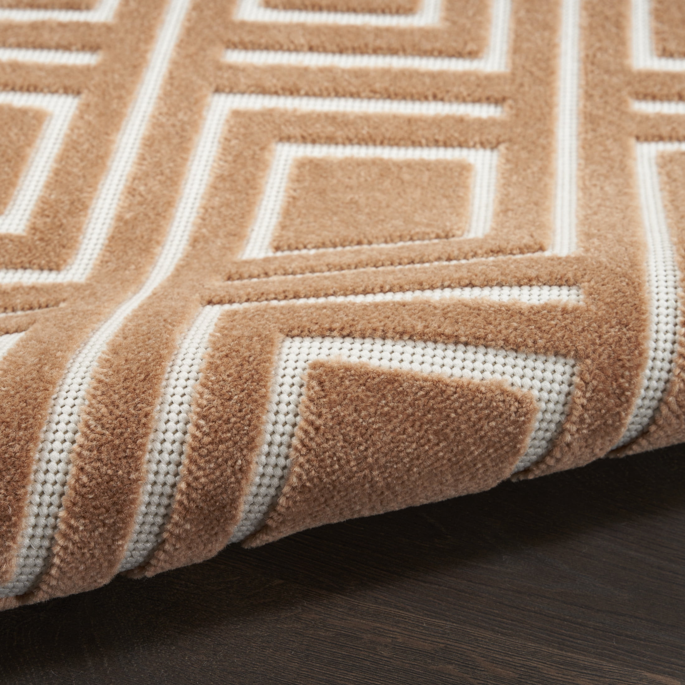 Nourison Care Free 5'3" x 7' Copper Modern Indoor Rug