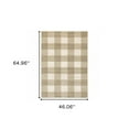thumbnail image 3 of 4' X 6' Beige And Ivory Geometric Power Loom Stain Resistant Area Rug, 3 of 10