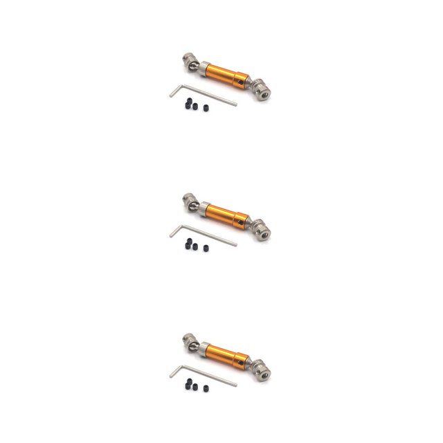 QualitChoice Rear Drive Shaft 1:12 Crawler Parts Replacement for Wltoys 12423 12428 12429 Gold 3Set