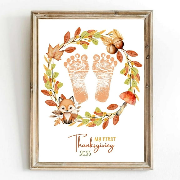 MSFCON First Thanksgiving Footprint Art: Baby Keepsake Craft