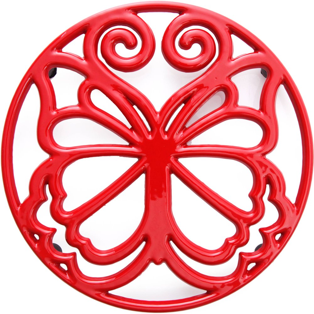 The Pioneer Woman Cast Iron 8" Red Timeless Beauty Trivet