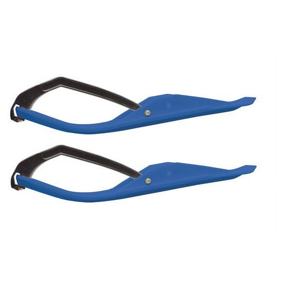 Pair of Blue C&A Pro MINI Snowmobile Skis W/Black C&A Pro Loops
