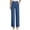 Blue, variant on Drape High-Rise Silky Soft Pull-On Stretch Comfort Pants for Women Khaki 3XL