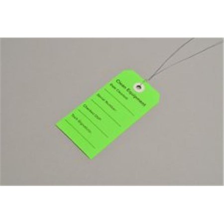 Elkay Plastics 25163200 Green Clean Equipment Tag - Pack of 500