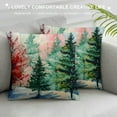 thumbnail image 3 of Shiartex Watercolor Christmas Tree Pillow Covers - Red Green  Pine Trees Decorative Pillow Cases for Winter Holiday Indoor Home Decor Couch Sofa Bed, 3 of 5