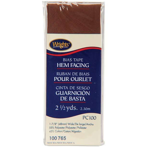 Wrights 17/8"x2.5 Yd Mocha Hem Facing Bias Tape