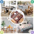 thumbnail image 4 of Red Boho Tribal Diamonds and Rectangles Pattern Square Tablecloth,Waterproof Square Table Cover,Wipeable Spillproof Washable Table Cover for Home Kitchen Party Decor 42"X42"(107x107cm), 4 of 6