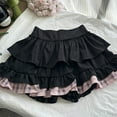 thumbnail image 6 of Uniform Set Women College Pink Plaid Shirt Top + Pleated Short Skirt Y2K Suits Female Sweet Lolita Set, 6 of 15