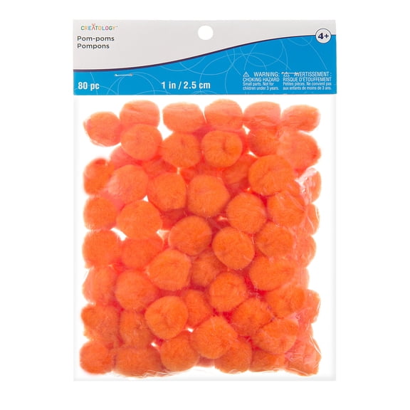 12 Packs: 80 ct. (960 total) 1" Orange Pom Poms by Creatology™