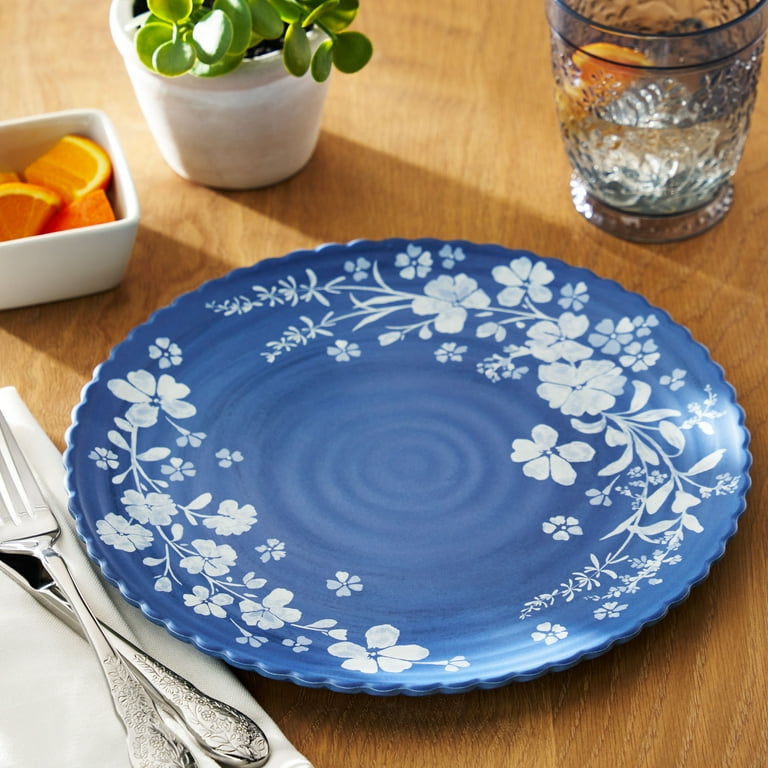 The Pioneer Woman Daisy Bamboo Melamine Dinnerware Set Blue 12