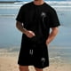 thumbnail image 2 of Playeras De Compresión Para Hombre, Conjunto De Dos Piezas De Camiseta Y Pantalones Cortos De Manga Corta Con Estampado Completo Para Hombre, Camisa Estampada Y Pantalón Corto., 2 of 5