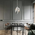 thumbnail image 3 of Ruzha 12 in. 4-Light Indoor Chrome and Silver Finish Pendant Light with Light Kit, 3 of 5