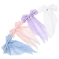 thumbnail image 1 of UPGRATOR 4Pcs Pink Hair Bows Clips for Women with Large Bow Ribbon Design Firm Grip, 1 of 4