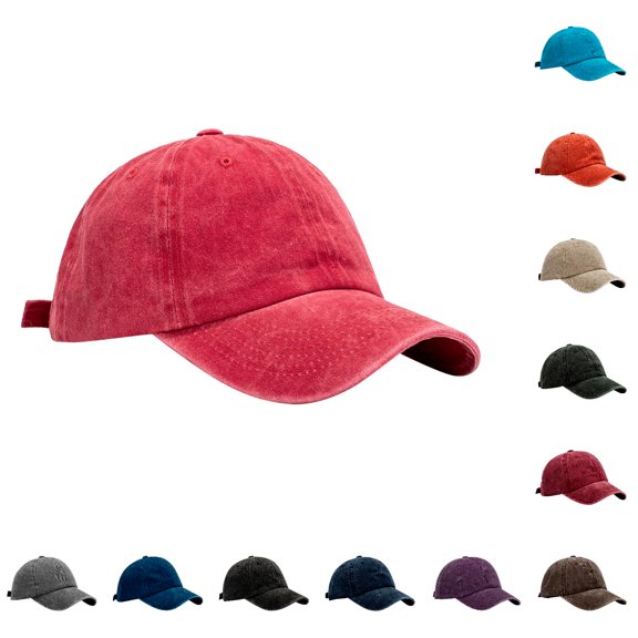 LiuXxxx Unisex Summer Sun Baseball Caps for Outdoor Activities Lightweight Casual Hat with Adjustable Strap Watermelon Red
