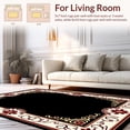thumbnail image 2 of ODIKA 3'x5' Machine Washable Non-Slip Area Rug, Dark Black Floral Border High Traffic Rug, Black, 336990, 2 of 7