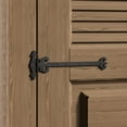 thumbnail image 2 of Black Wrought Iron Door Strap Hinge 12.5" L x 4.1" W Decorative Rust Resistant Vintage Flush Mount Door Hinge forCabinet, Barn or Shed Doors w/Hardware Renovators Supply, 2 of 8