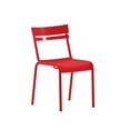 thumbnail image 2 of BizChair Commercial Grade Steel Stack Chair, Indoor-Outdoor Armless Chair with 2 Slat Back in Red, 2 of 12