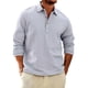 thumbnail image 1 of Camisas de Manga Larga Casual Color Sólido Top de Moda con Collar de Solapa, 1 of 8