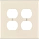 thumbnail image 2 of Placa de pared Leviton, 2 elementos, 2 dúplex, nailon Midway, color almendra claro, 2 of 2