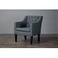 thumbnail image 6 of Baxton Studio Brittany Tufted Accent Chair in Gray and Black, 6 of 7
