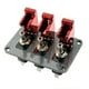 thumbnail image 1 of Interruptor de relé del motor de encendido Yotijar Panel de Interruptor de 3 con Cubiertas Rojas 12V 20A, 1 of 8